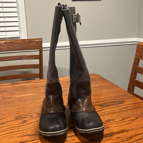SOREL SLIMPACK beautiful leather Riding Boots like new Shale/Schiste size 7.5 - Picture 10 of 10